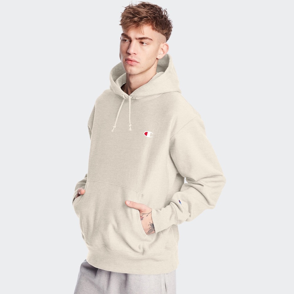 Champion Men's Oatmeal Hoodie